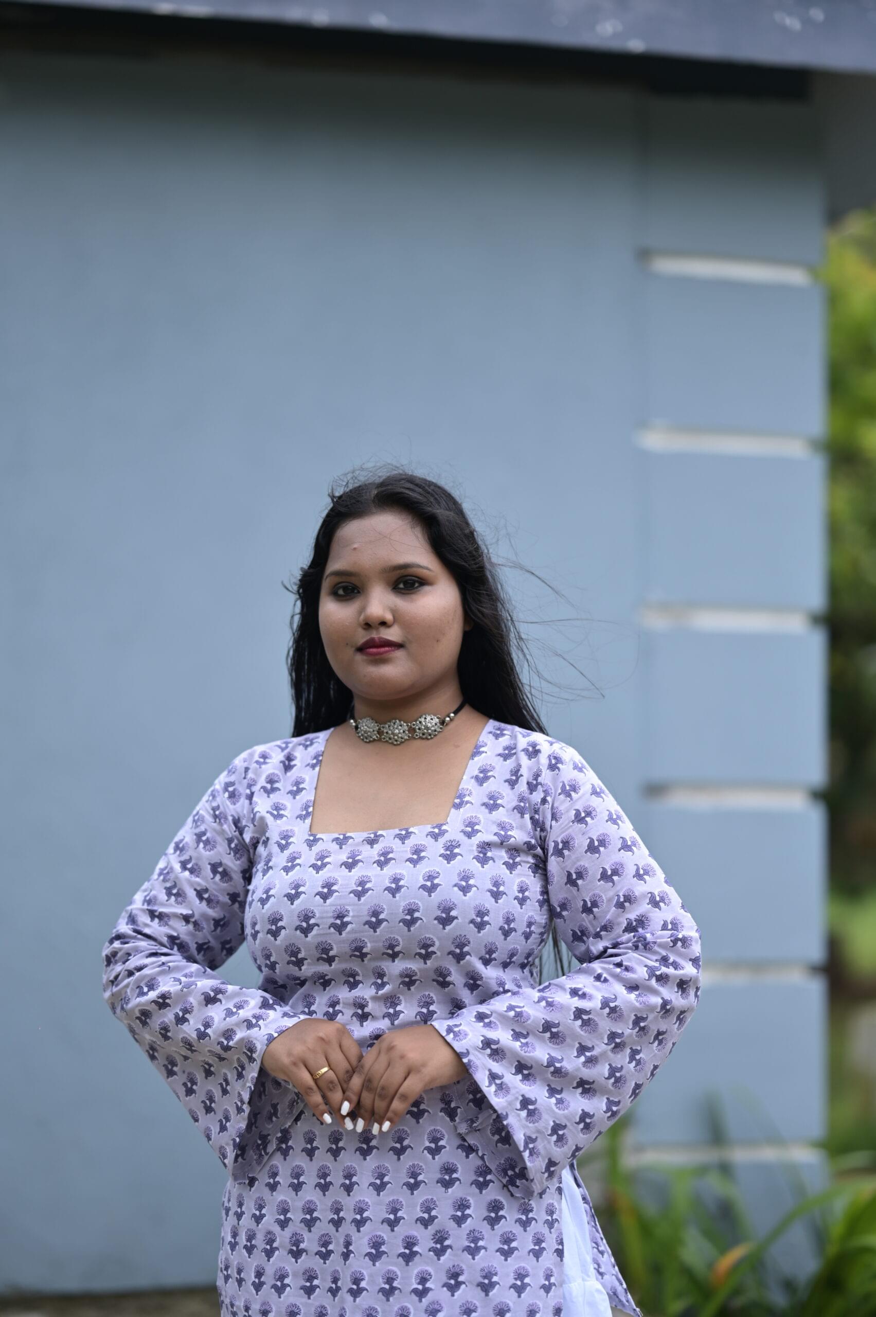 Lavender Blossom - Square Neck - Kurti - Image 2